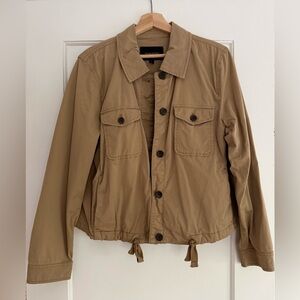 Banana Republic Cropped Utility Jacket, Tan/Khaki (L)